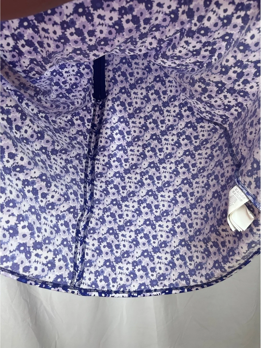 Michael Kors Blue and White Floral Short Sleeve Dress Size S